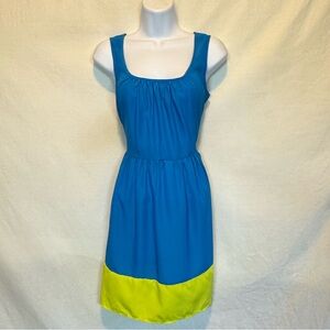 C-82 Sequin Hearts Teal Blue & Green Bottom Sleeveless‎ MIDI Dress Size 9